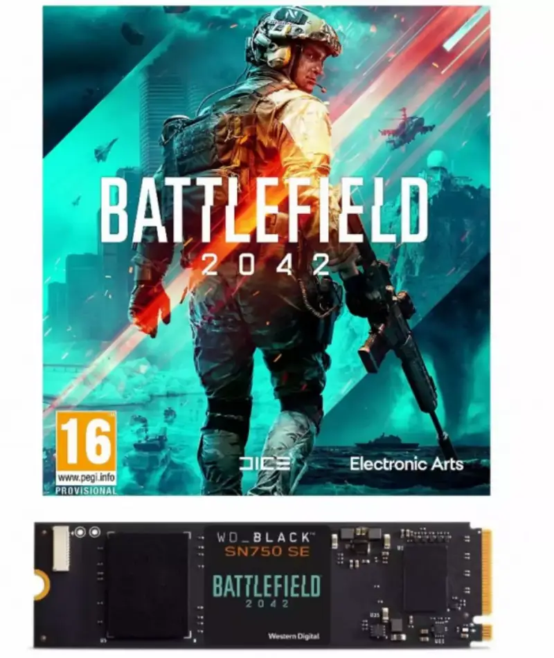 SSD M2 WD BLACK SN750 SE 1TB NVMe + Battlefield 2042 SSD M2 WD BLACK SN750 SE 1TB NVMe + Battlefield 2042
