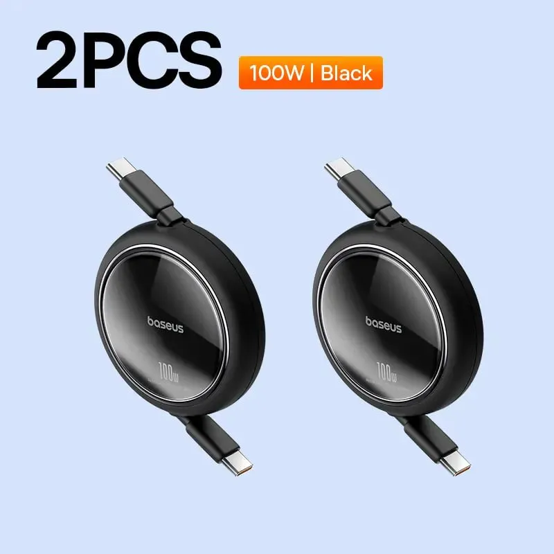 2 cable retráctil USB C de 100W Baseus 2 cable retráctil USB C de 100W Baseus