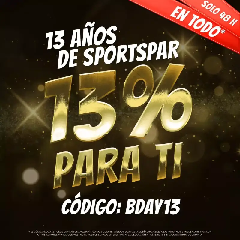 13% EXTRA en todo Deporte Outlet 13% EXTRA en todo Deporte Outlet