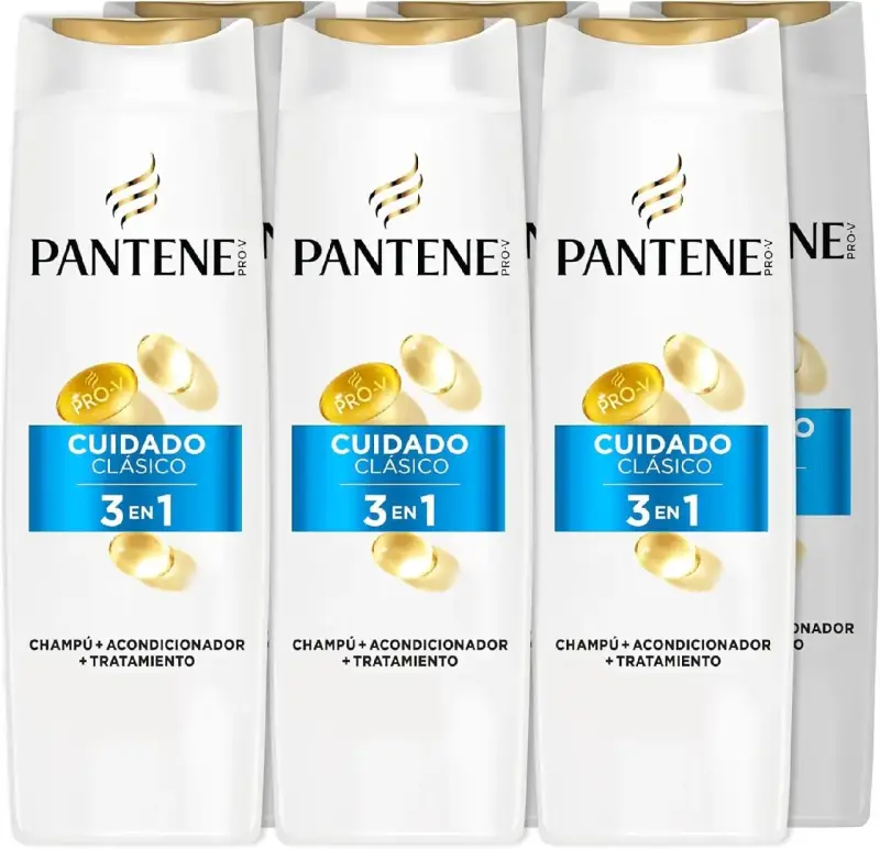 6x 300 ml Pantene Champú + Acondicionador + Tratamiento 3en1 6x 300 ml Pantene Champú + Acondicionador + Tratamiento 3en1