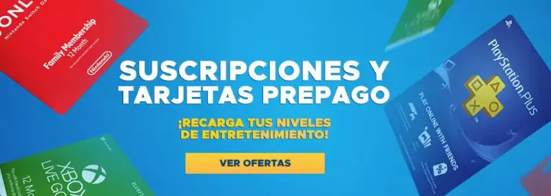 8% Dto. en tarjetas de PSN, Xbox, Nintendo y de regalo Steam 8% Dto. en tarjetas de PSN, Xbox, Nintendo y de regalo Steam