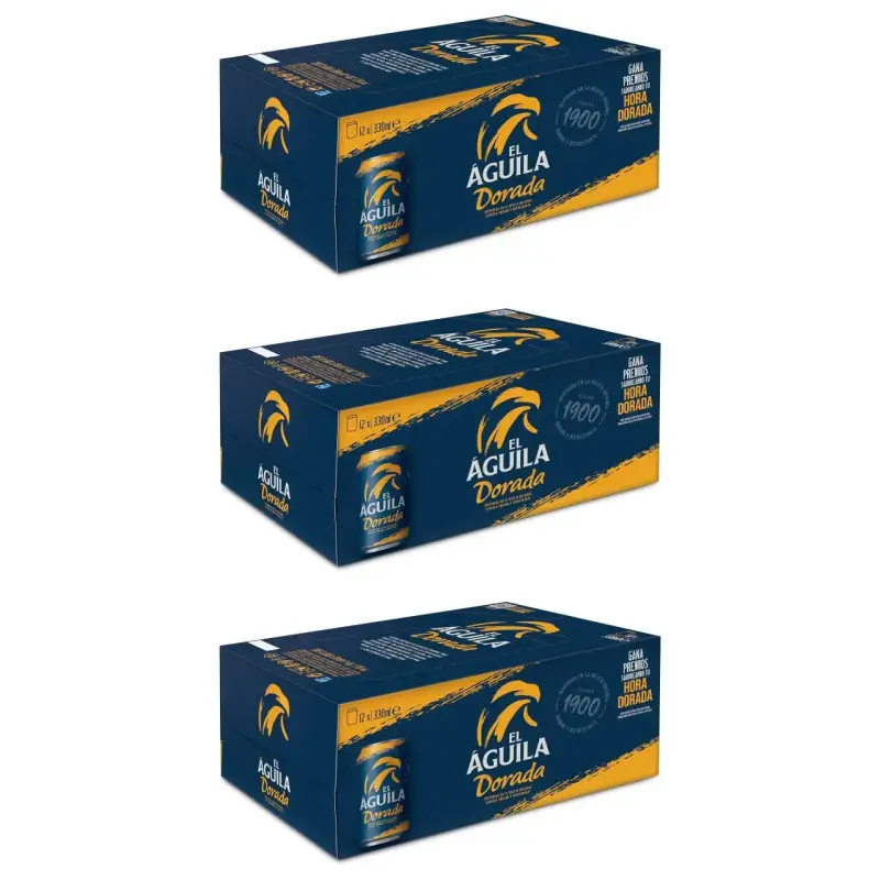 36x 33 cl Cerveza Lager Especial El Aguila Dorada 36x 33 cl Cerveza Lager Especial El Aguila Dorada