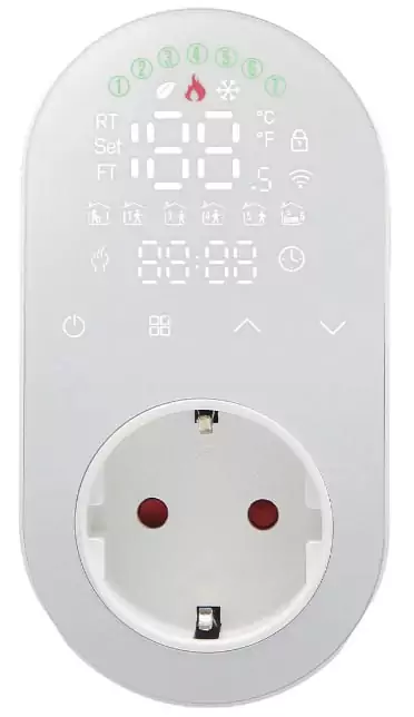 Enchufe inteligente WiFi Moes con modo de calefacción y refrigeración Enchufe inteligente WiFi Moes con modo de calefacción y refrigeración