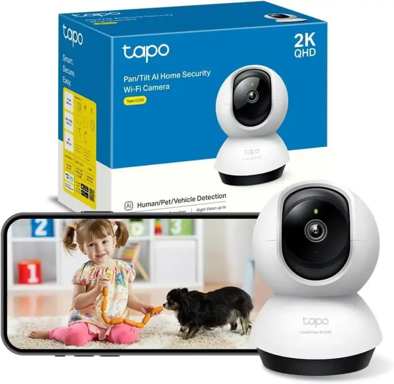 Cámara Vigilancia 360° Tapo C220 2K 4MP QHD Cámara Vigilancia 360° Tapo C220 2K 4MP QHD