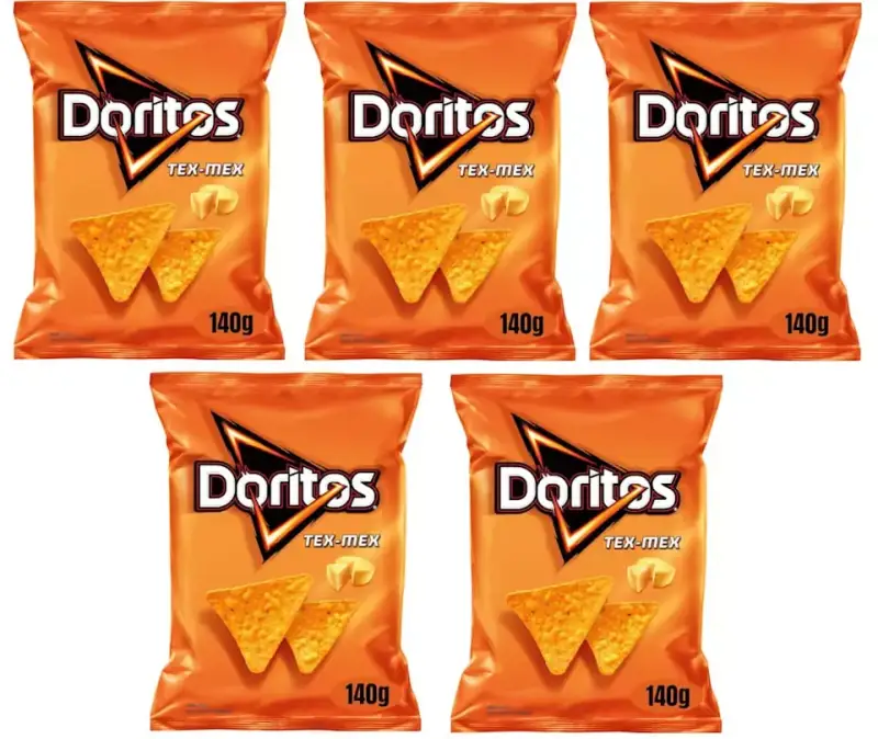 5x 140gr Doritos Tex Mex queso 5x 140gr Doritos Tex Mex queso