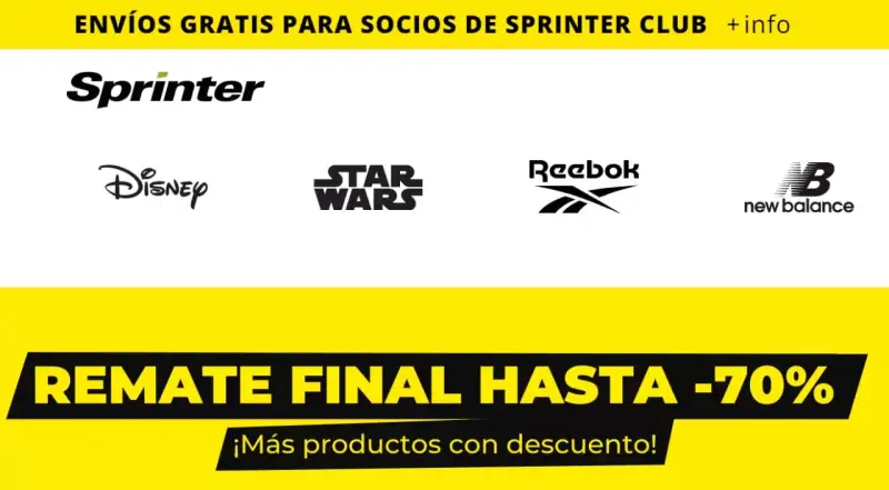 Hasta 70% Dto.+ 5% EXTRA en el remate final de Sprinter Hasta 70% Dto.+ 5% EXTRA en el remate final de Sprinter