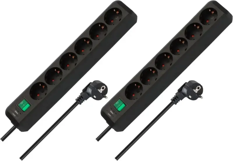 2 regletas de 6 Tomas 2 regletas de 6 Tomas