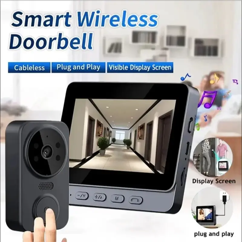 Timbre de vídeo inalámbrico 2,4G WiFi Timbre de vídeo inalámbrico 2,4G WiFi