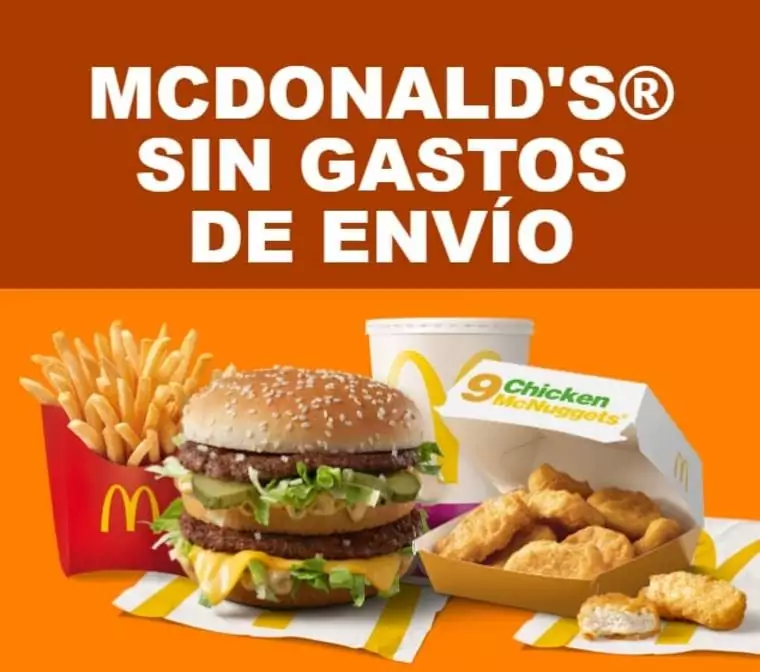 Gastos de envío en McDonald's a través de Just Eat Gastos de envío en McDonald's a través de Just Eat