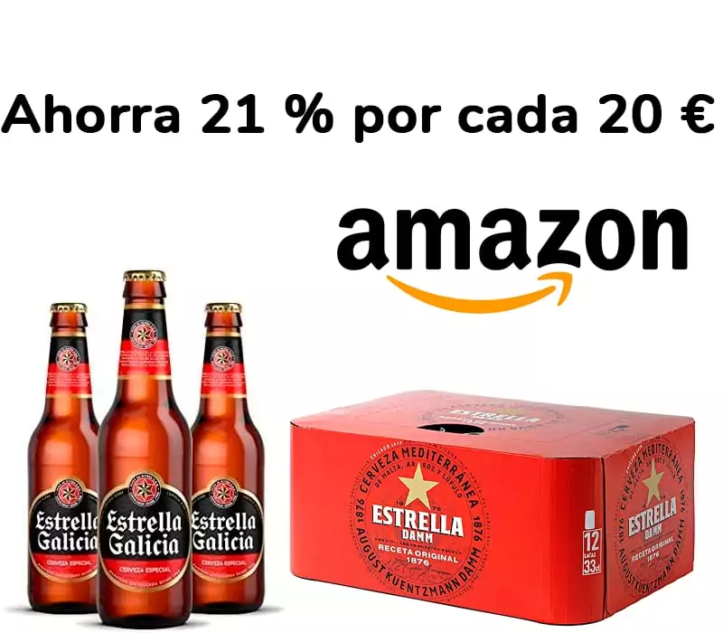 Ahorra 21 % por cada 20 € de compra en Cervezas Amazon Ahorra 21 % por cada 20 € de compra en Cervezas Amazon