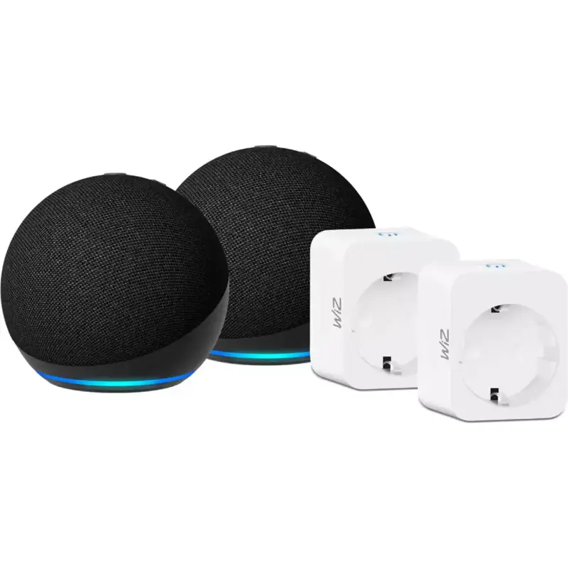 2x Echo Dot 5ºGen + 2x Plug Wiz 2x Echo Dot 5ºGen + 2x Plug Wiz