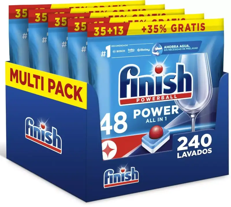 240 Pastilla de lavavajillas Finish Powerball All in 1 Max 240 Pastilla de lavavajillas Finish Powerball All in 1 Max