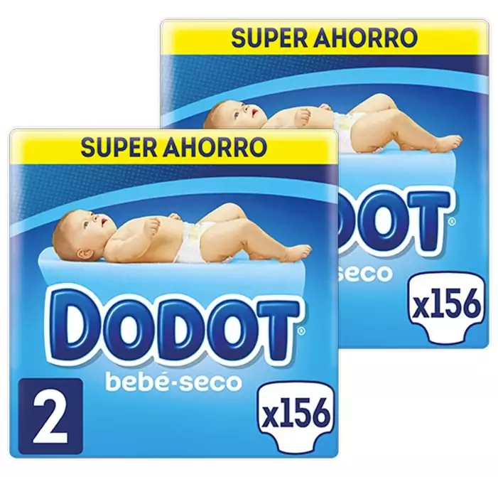 2 Packs Pañales Dodot Bebé Seco 2 Packs Pañales Dodot Bebé Seco