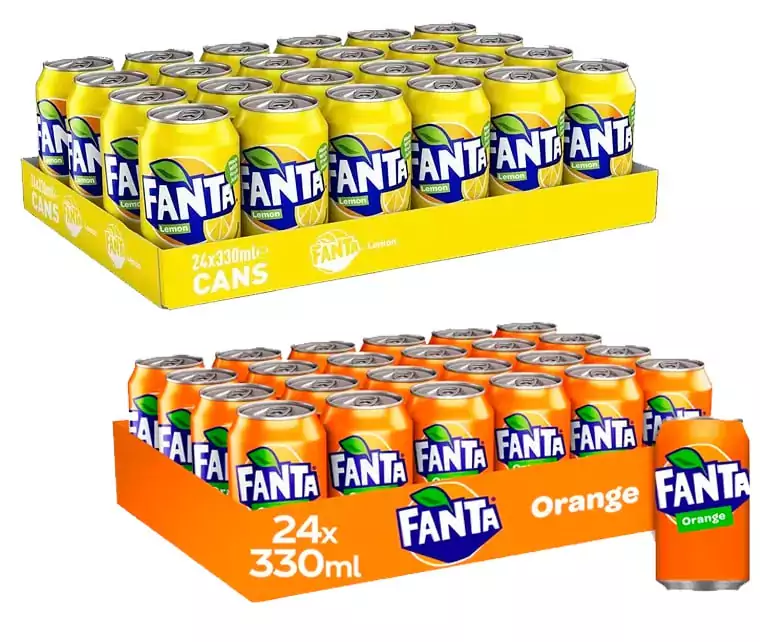 24x 33cl Lata Fanta Naranja o Limon 24x 33cl Lata Fanta Naranja o Limon