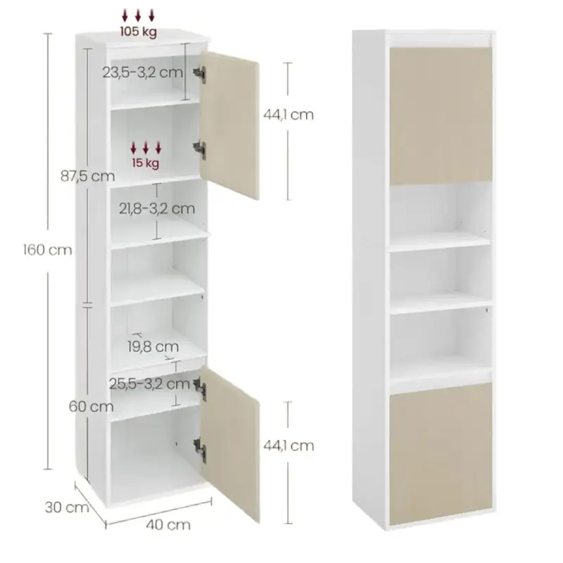 Armario para Baño con Puertas Armario para Baño con Puertas