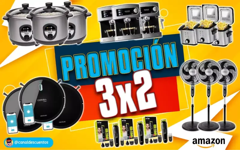 Compra 3 por el precio de 2 en una selección de Amazon Compra 3 por el precio de 2 en una selección de Amazon