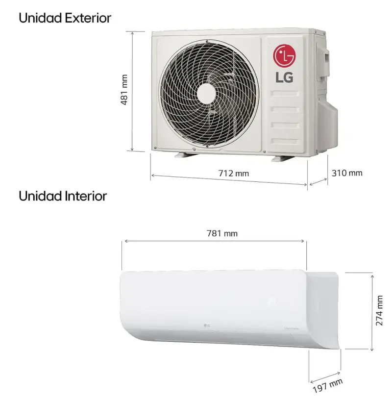 Aire acondicionado LG 2967 fg/h, Wi-Fi Aire acondicionado LG 2967 fg/h, Wi-Fi