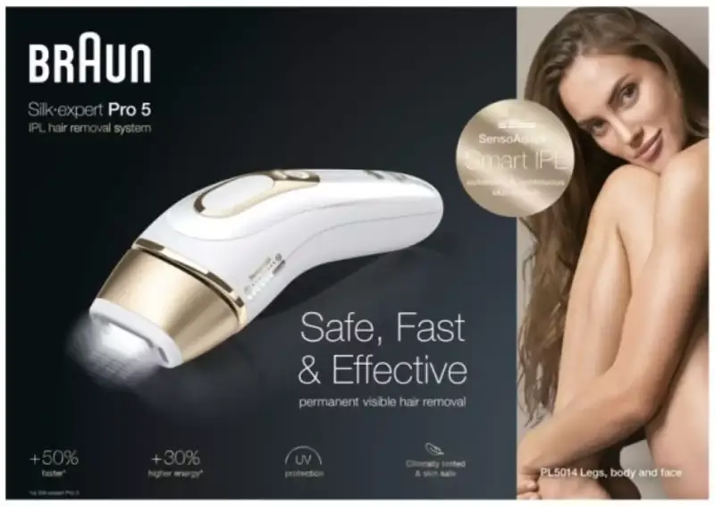 Depiladora láser de luz pulsada Braun Silk expert Pro 5 IPL Depiladora láser de luz pulsada Braun Silk expert Pro 5 IPL