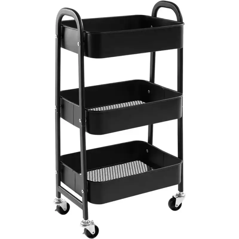 Carrito multiusos auxiliar 3 niveles con ruedas Carrito multiusos auxiliar 3 niveles con ruedas