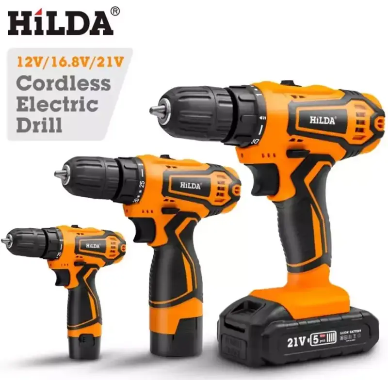 Taladro inalámbrico Hilda 12V con batería recargable Taladro inalámbrico Hilda 12V con batería recargable