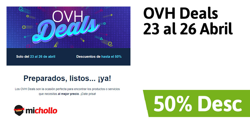 OVH Deals 50% Descuento