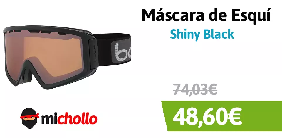 Máscara de esquí Shiny Black Máscara de esquí Shiny Black