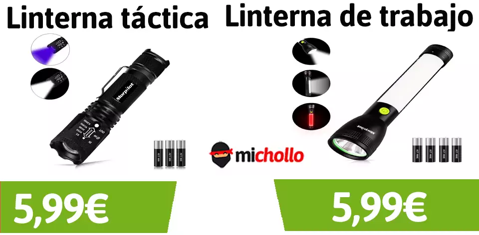 Linterna táctica con UV Linterna táctica con UV