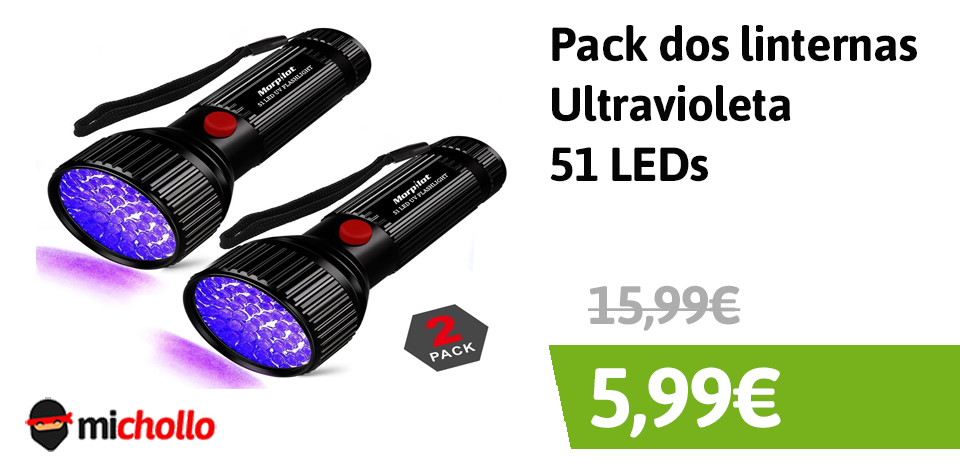 Pack dos linternas UV