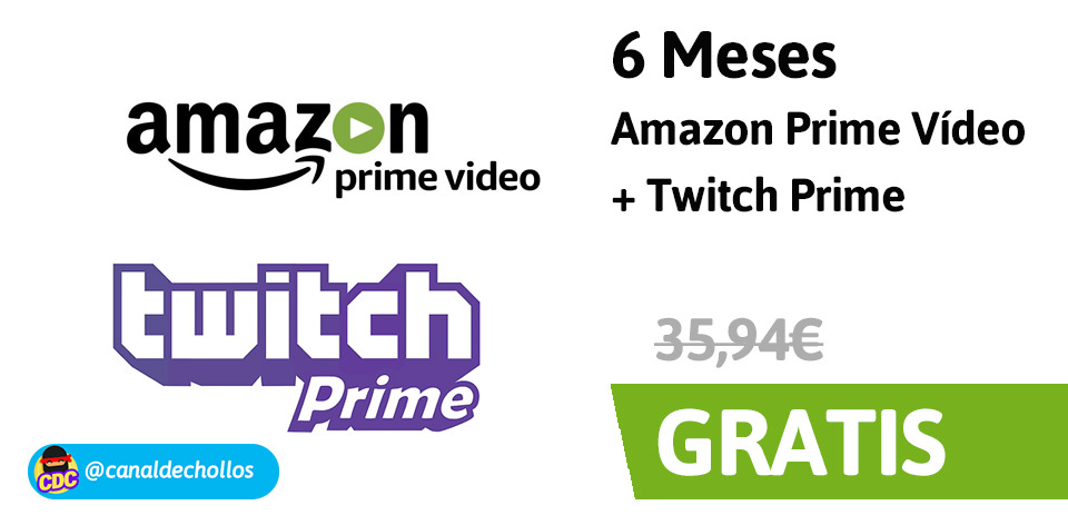 6 Meses Amazon Prime Vídeo y Twitch GRATIS