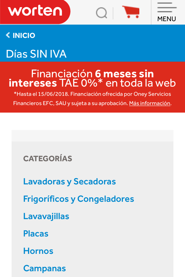 Worten SIN IVA en electrodomésticos y aspiradores