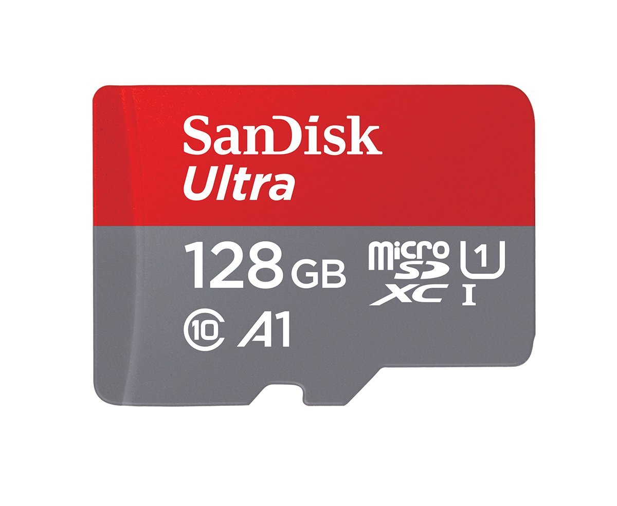 Tarjeta de memoria microSDXC UHS-I Sandisk, 128 GB, con adaptador SD