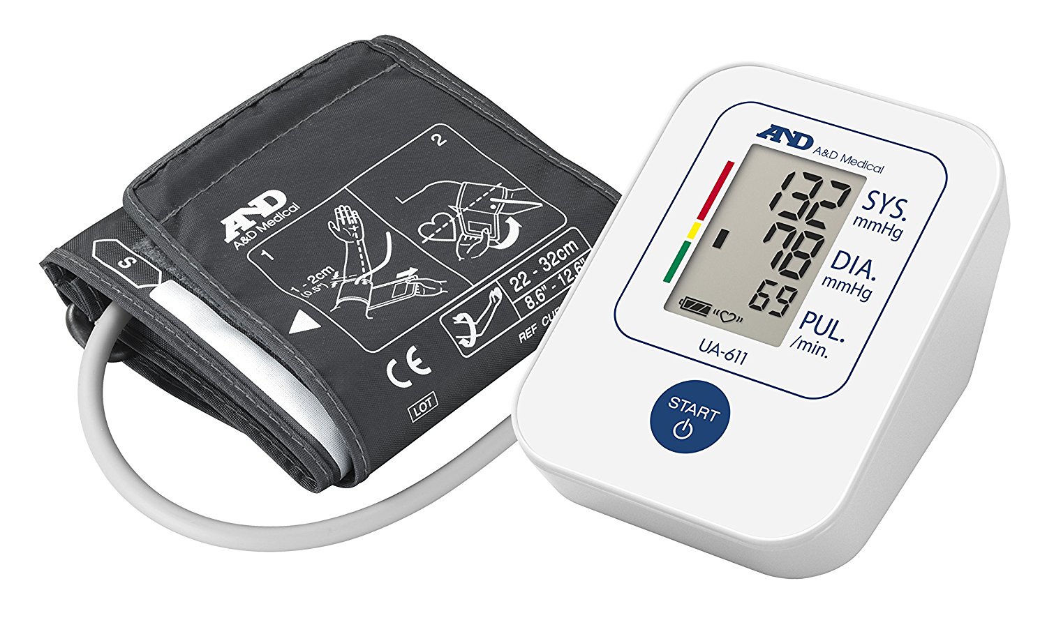 Tensiómetro de brazo digital, lecturas de presión arterial rápidas, cómodas y precisas