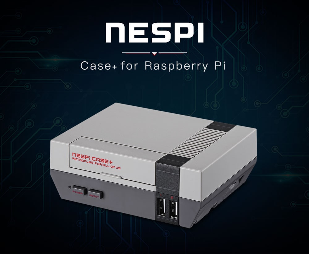 Carcasa tipo NES para  el  Raspberry Pi 3 / 2 and B+