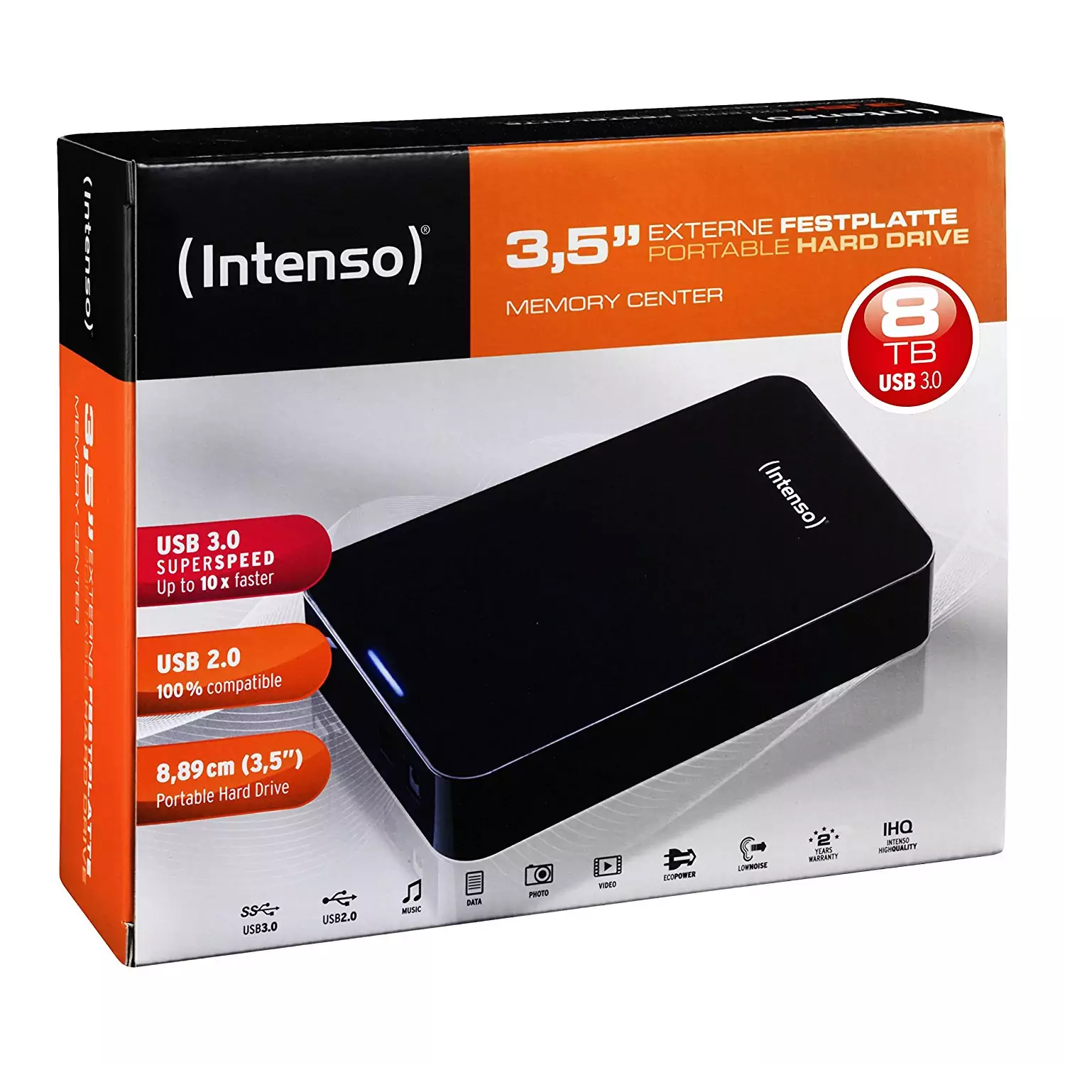 Disco duro externo Intenso 8TB Disco duro externo Intenso 8TB