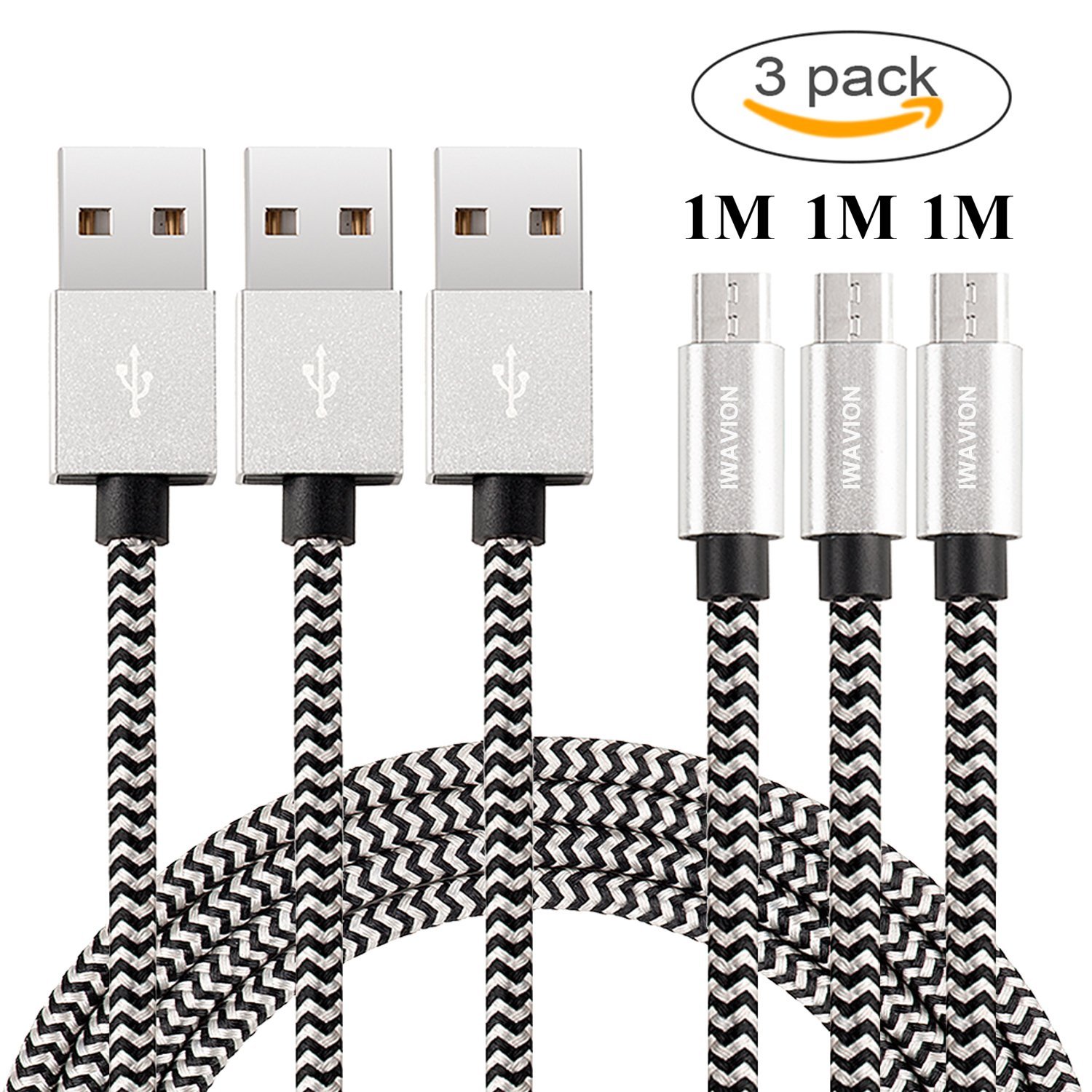 Pack de 3 cables USB a Micro USB
