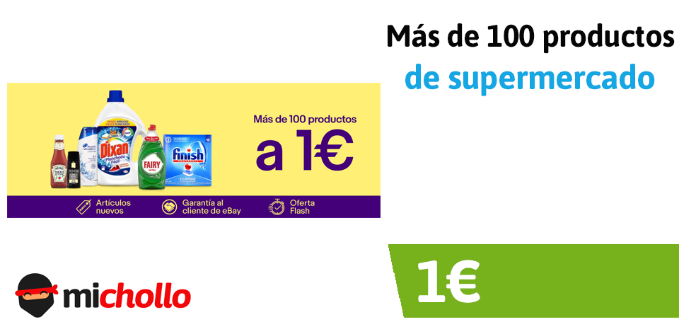 100 productos de súper a 1€ en eBay