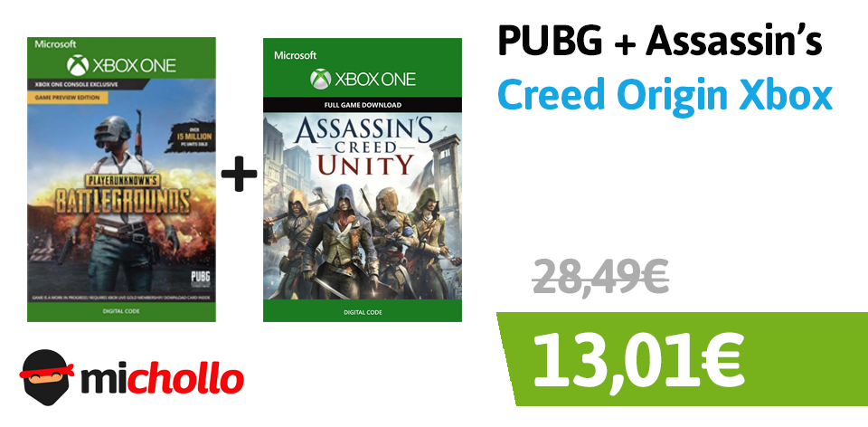 PUBG + AC: Unity de regalo! Xbox One