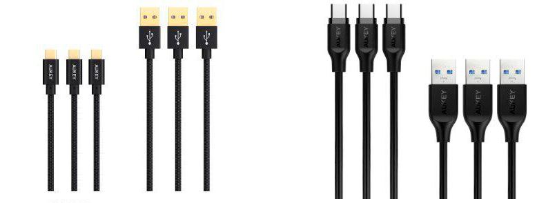Preciazos en cables micro USB y tipo C