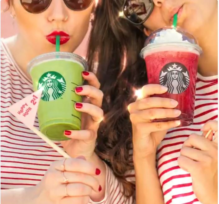 Starbucks 2x1 en Frappuccinos
