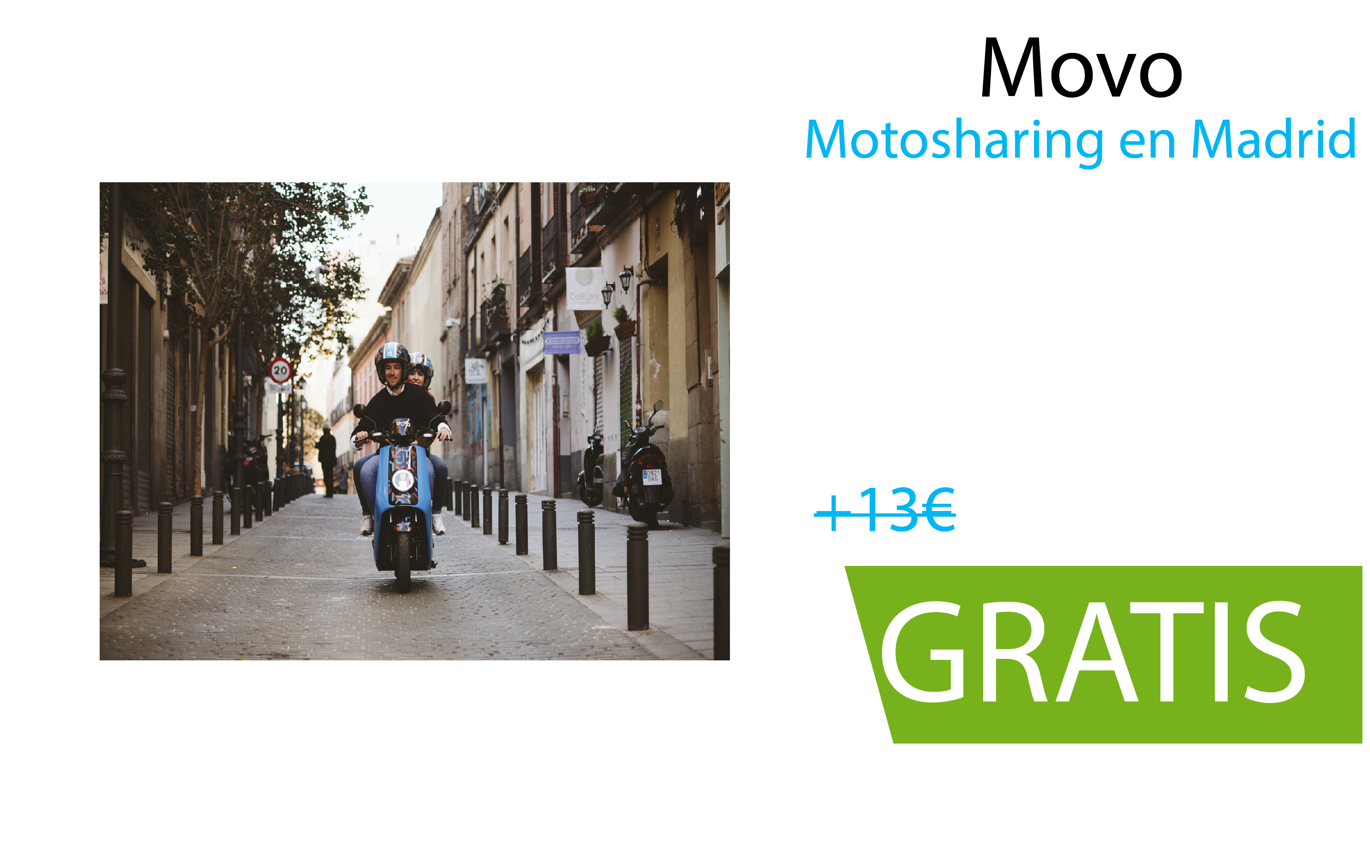 Movo:  motosharing en Madrid. 60 minutos gratis