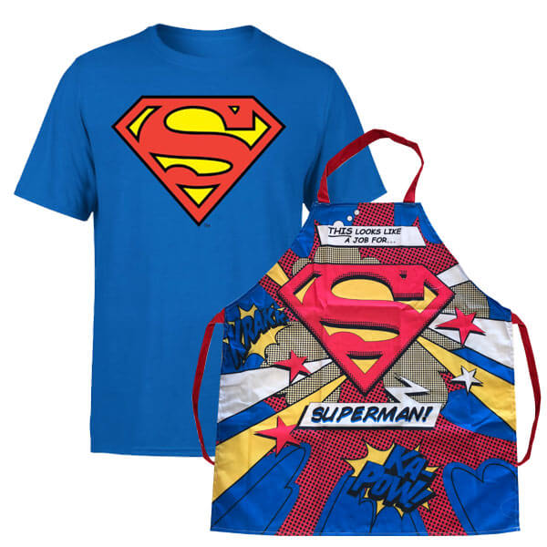 Pack Superman: Camiseta + Delantal - DC Comics: