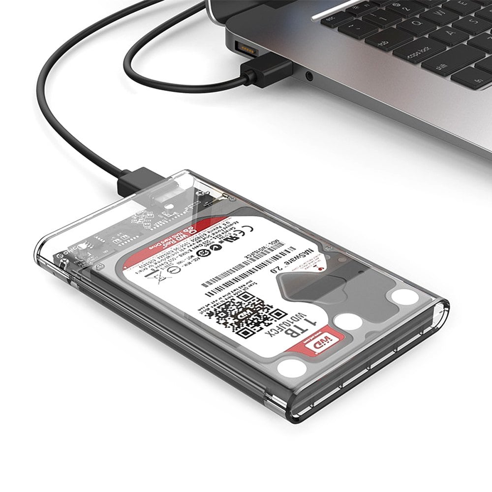 Carcasa Transparente para discos duros de 2,5" con USB 3.0