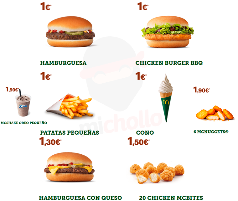 10 Productos por menos de 2€ en Mcdonalds