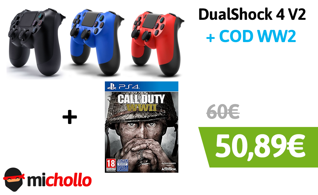 DualShock 4 V2 + Call of Duty WWII para PS4