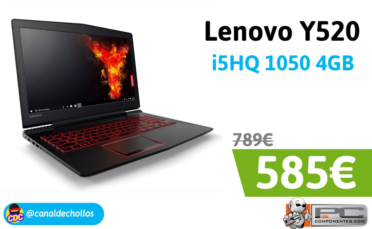 Lenovo gaming i5-HQ GTX 1050 4GB solo 585€