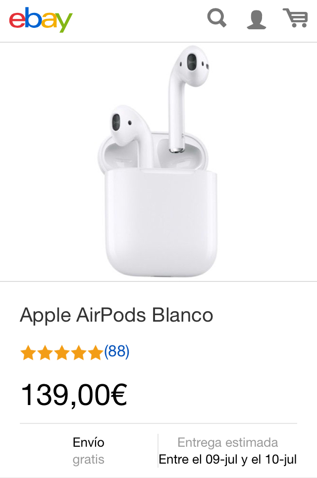 Apple AirPods   Garantía 2 años.