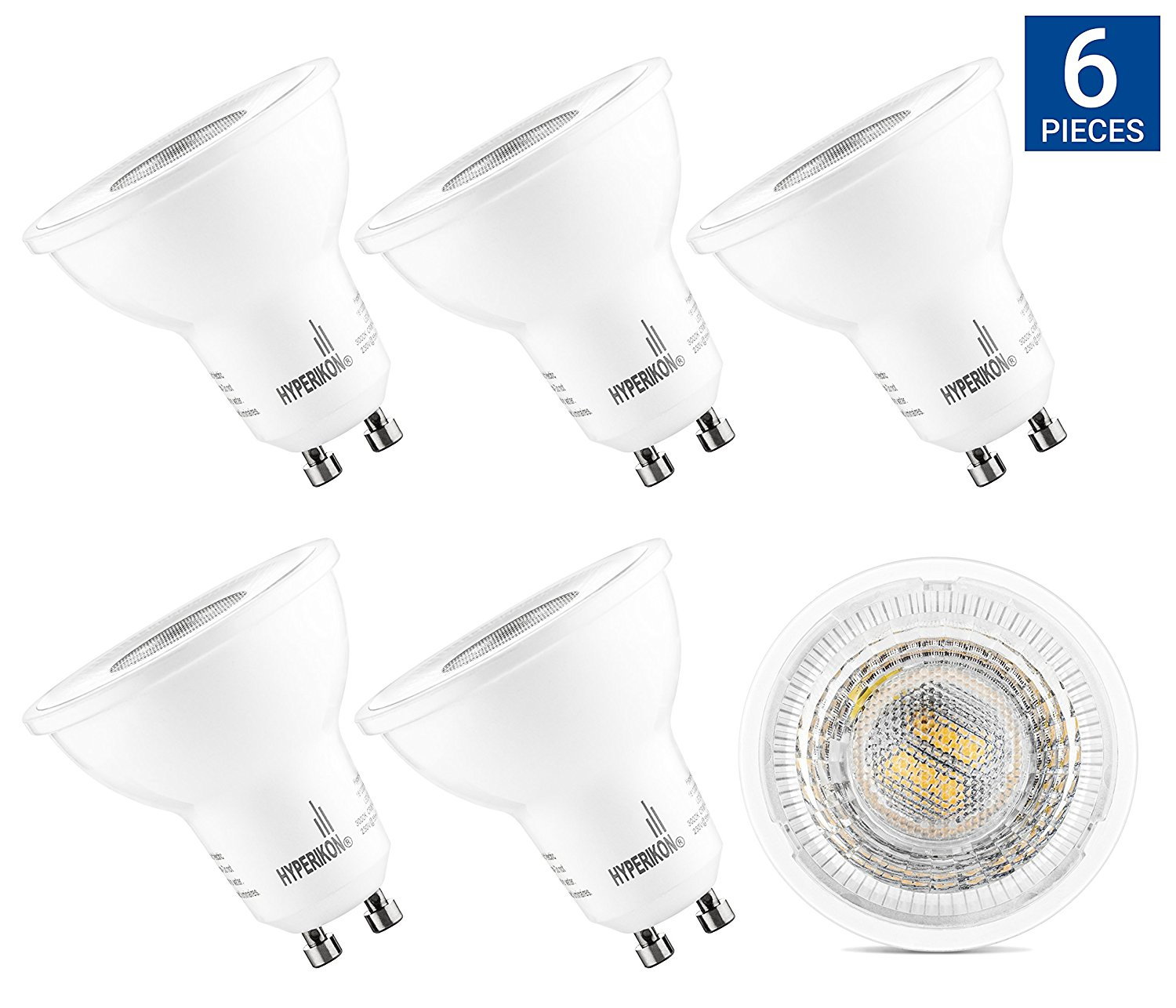 6 bombillas led GU10 5W = 50W solo 5€