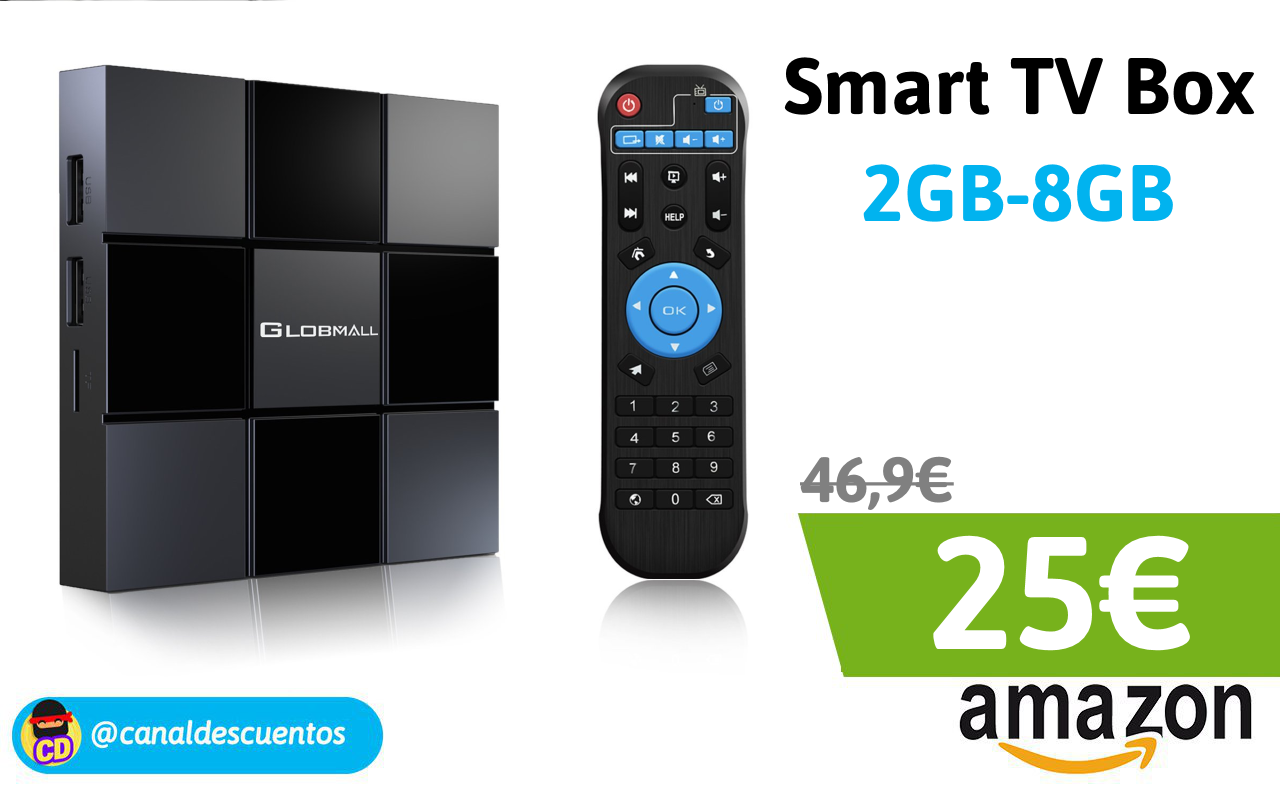 Smart TV Box 2GB/8GB solo 25€
