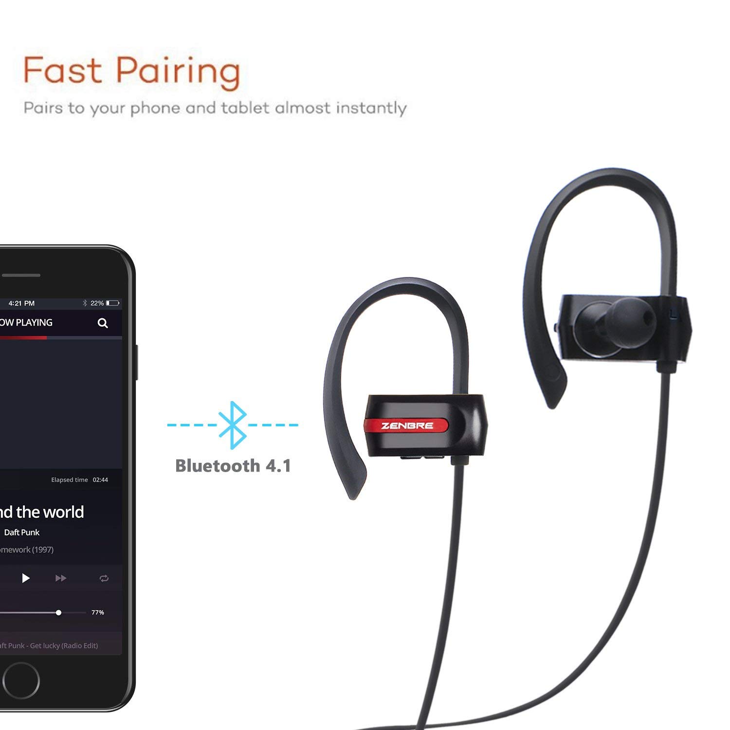 Auriculares bluetooth 4.1
