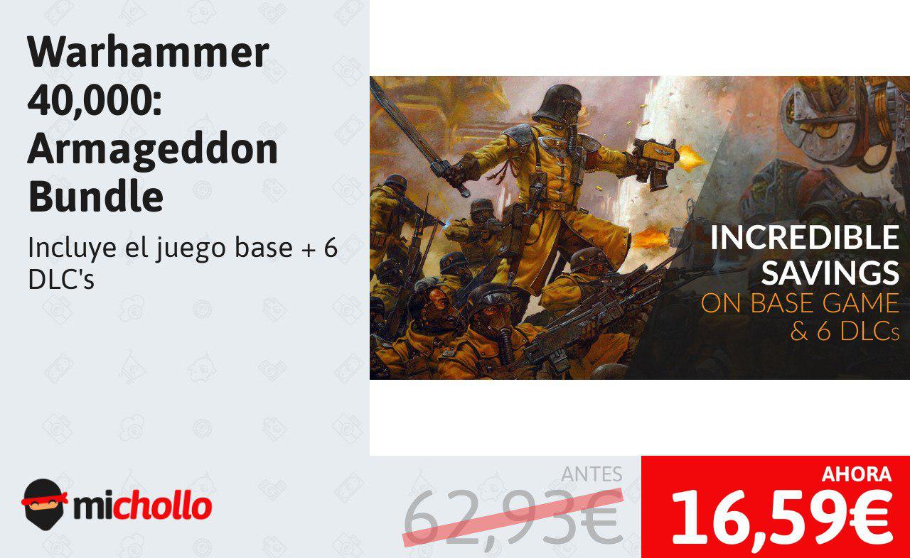 Warhammer 40,000: Armageddon Bundle (Juego + 6 DLC's) para Steam